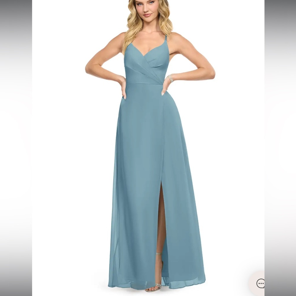 Azazie Davis Dress Moody Blue